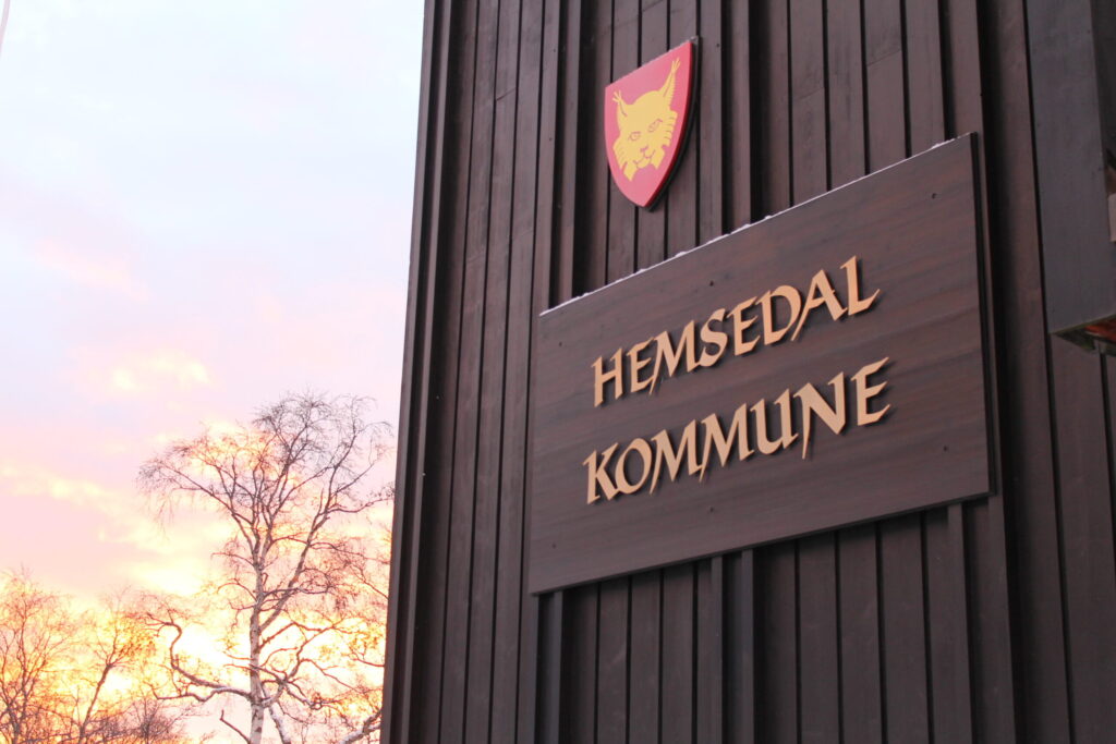 Kommuneskilt fra Hemsedal kommune