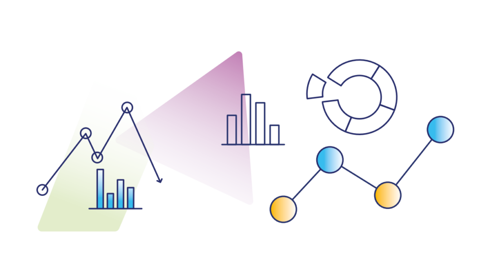 Dekorativ illustrasjon av grafer
